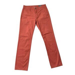 Bonobos Stretch Washed Chino Pants Slim Straight Leg Papaya Pink size 29x30